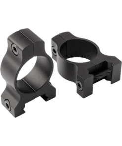 1" Weaver-Style Black Matte and Silver Satin Rings
