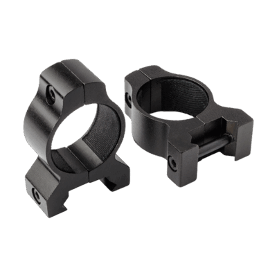 1" Weaver-Style Black Matte Rings (Low)