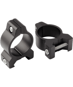 1" Weaver-Style Black Matte Rings (Low, Silver Screws)