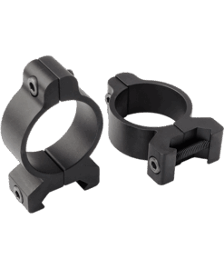 30mm Weaver-Style Black Matte and Silver Satin Rings (Medium)